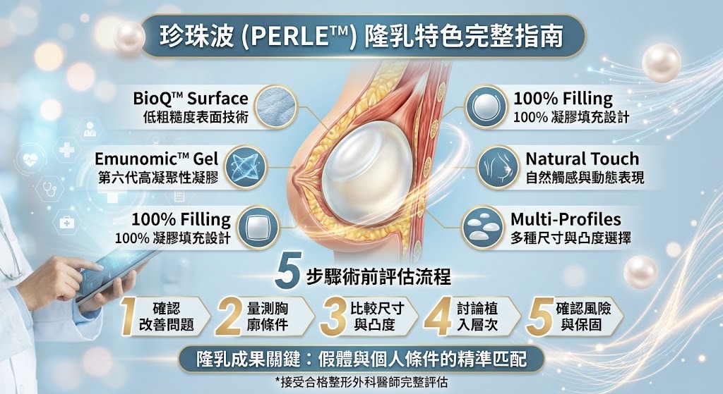 珍珠波是什麼？PERLE™ 隆乳假體特色、材質與適合族群完整解析